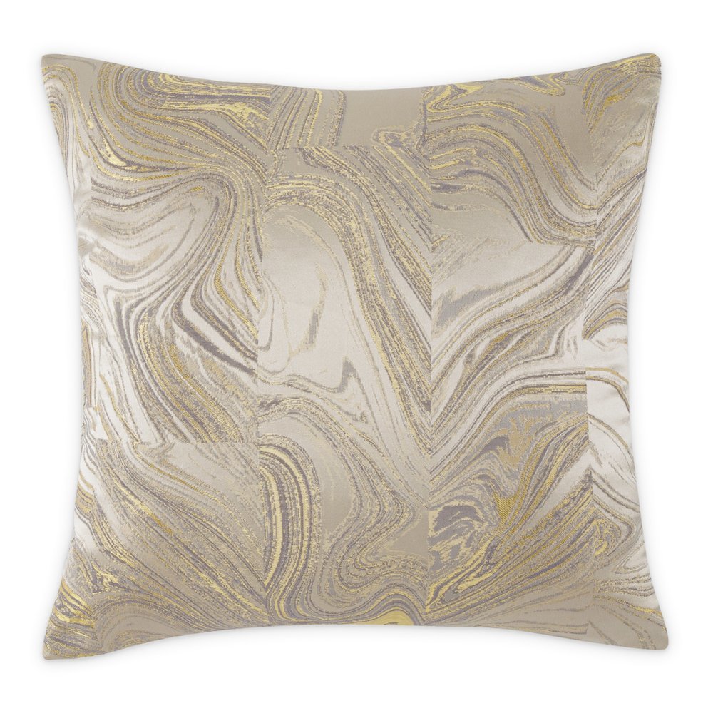 GLAMtastic Naomi 19" Square Pillow, Set of 2 - Champagne