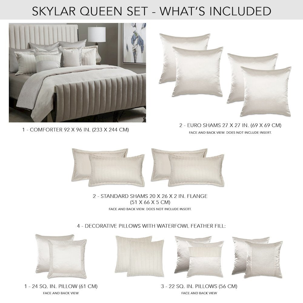 Skylar 10-Piece King Comforter Set - Champagne