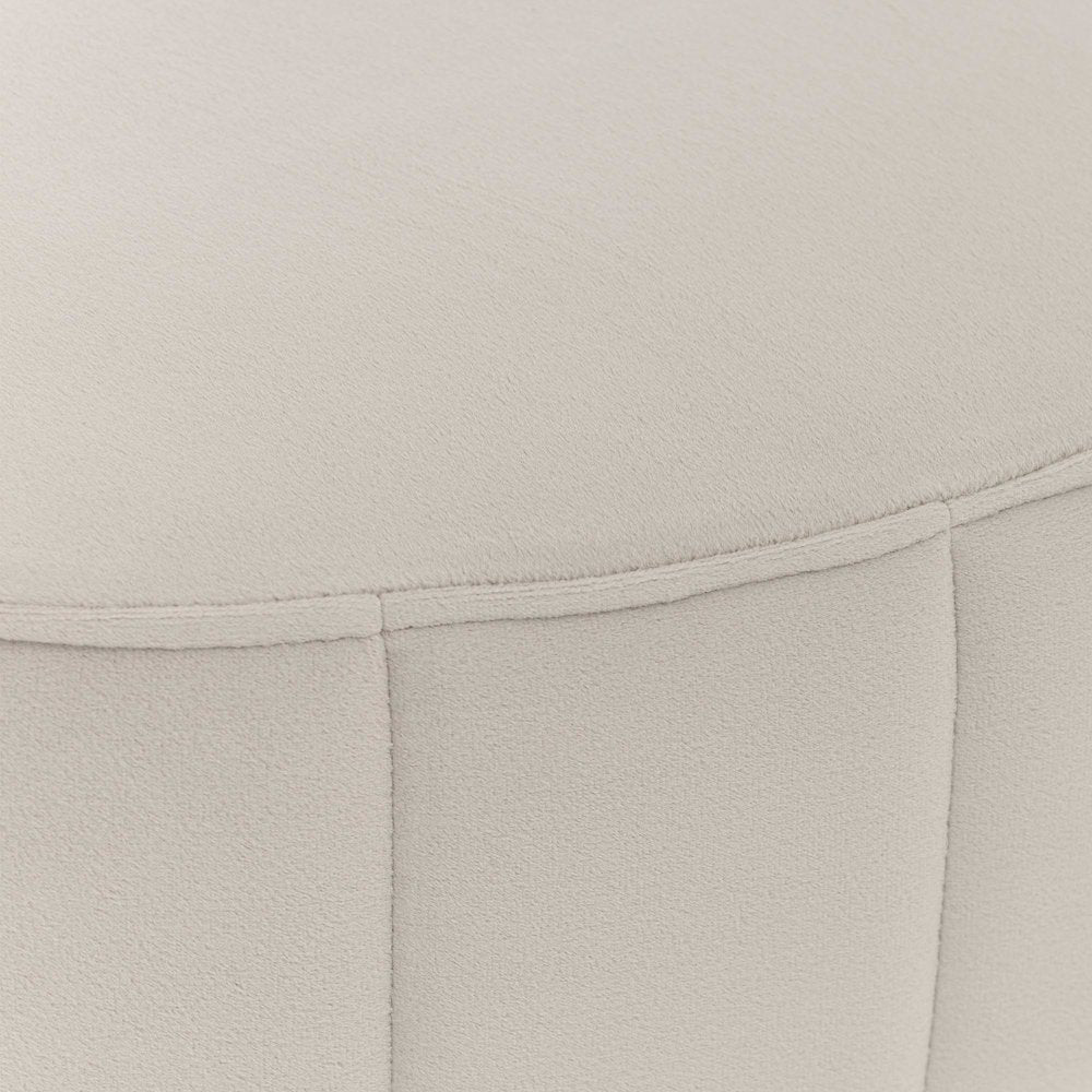 Orchid Velvet Accent Bench - Gray/Chrome