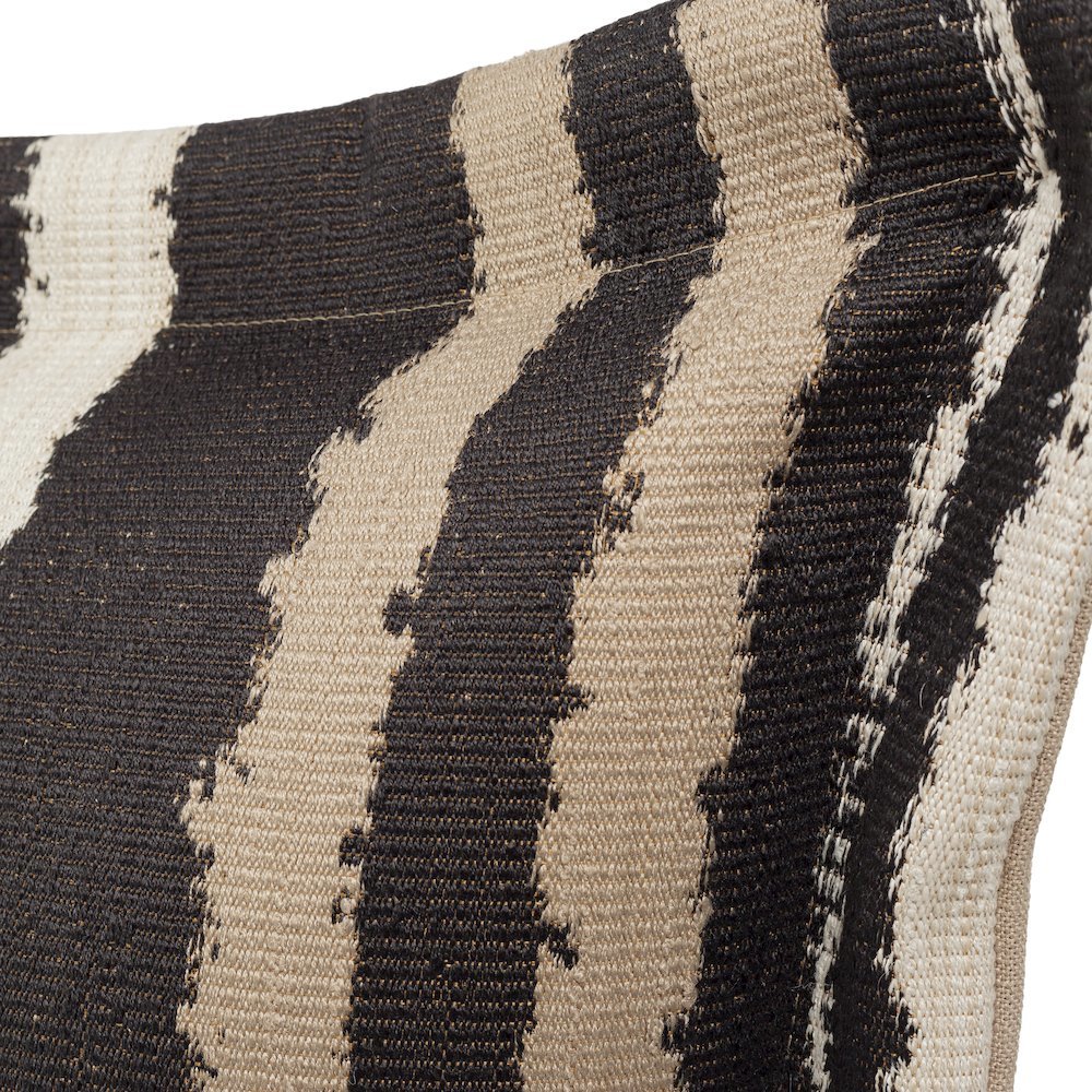 Explorer Butler 25" Striped Throw Pillow, Set of 2 - Hickory/Black
