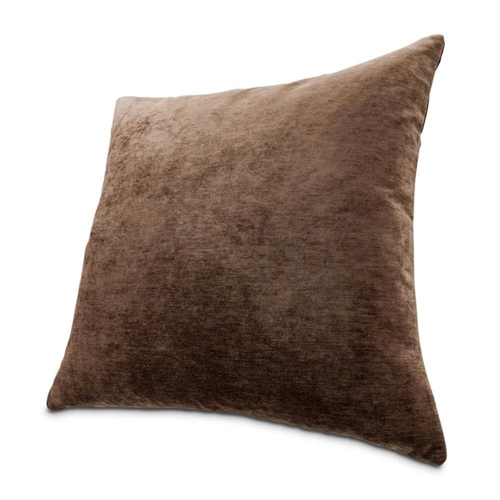 The Smith 20" Square Chenille Pillow, Set of 2 - Chocolate