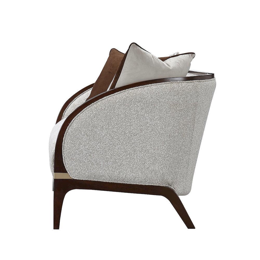 Houston Loveseat - Pebble/Walnut