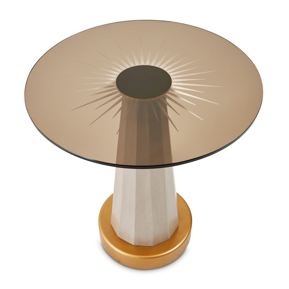 St. Charles Chairside Table - Dove Gray