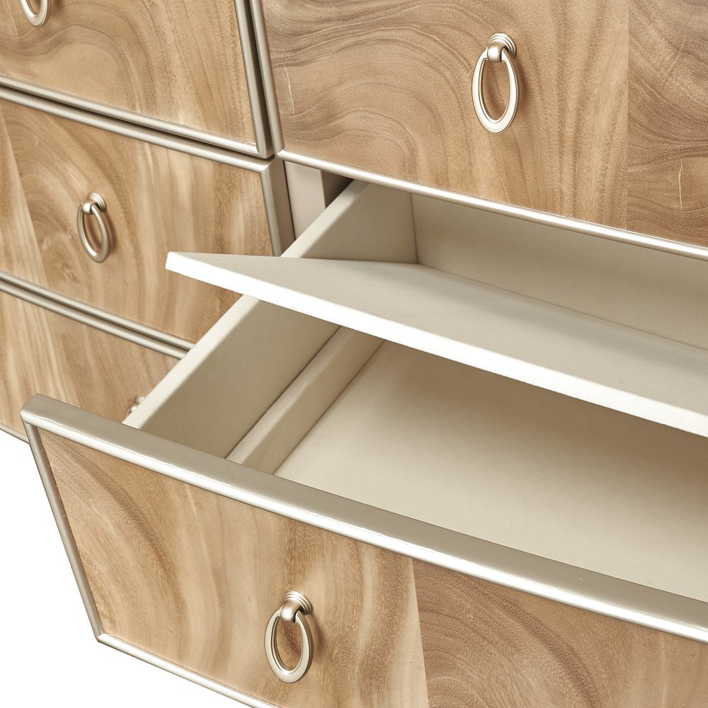 Villa Cherie Dresser and Mirror - Caramel