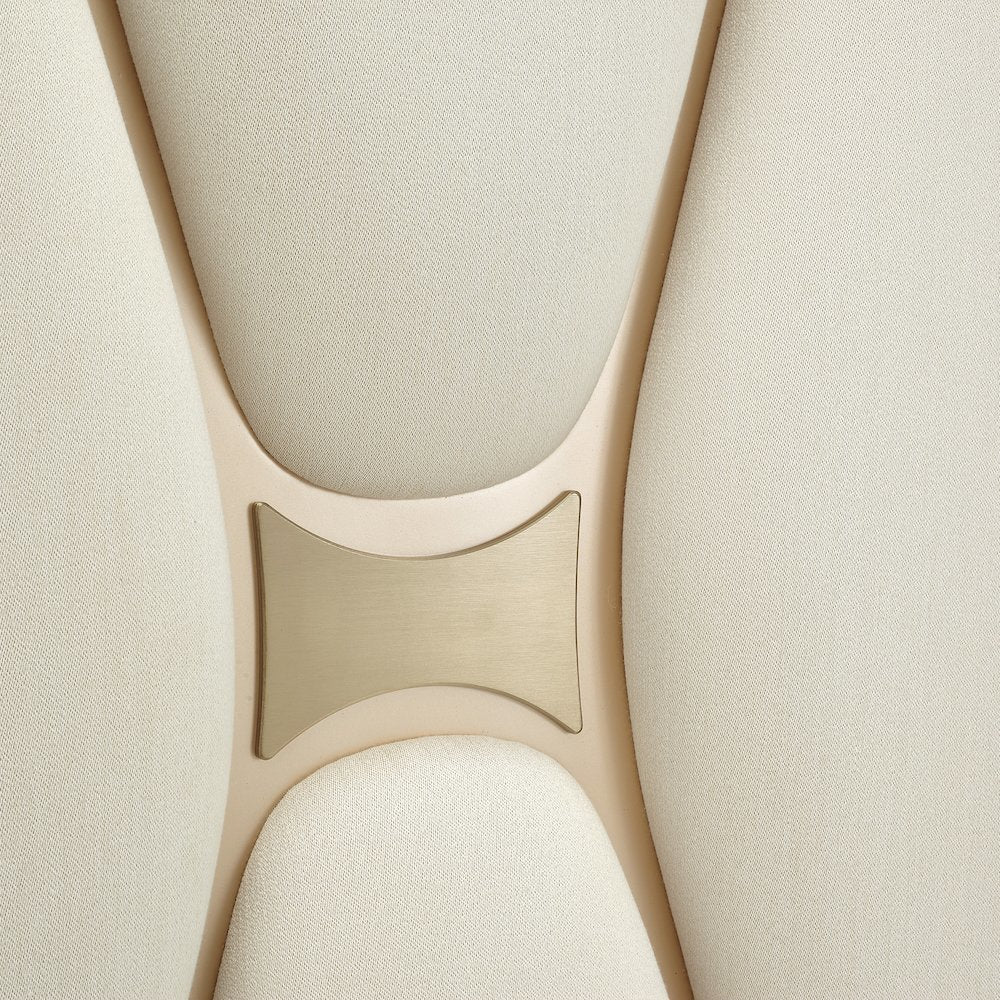 La Rachelle Eastern King Upholstered Panel Bed - Champagne