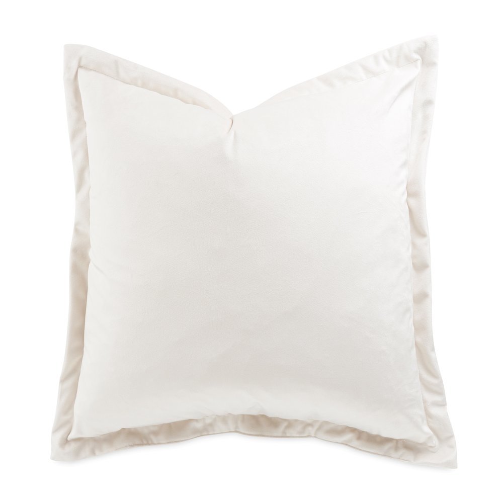 Conner 20" Velvet Throw Pillow, Set of 2 - Cloud