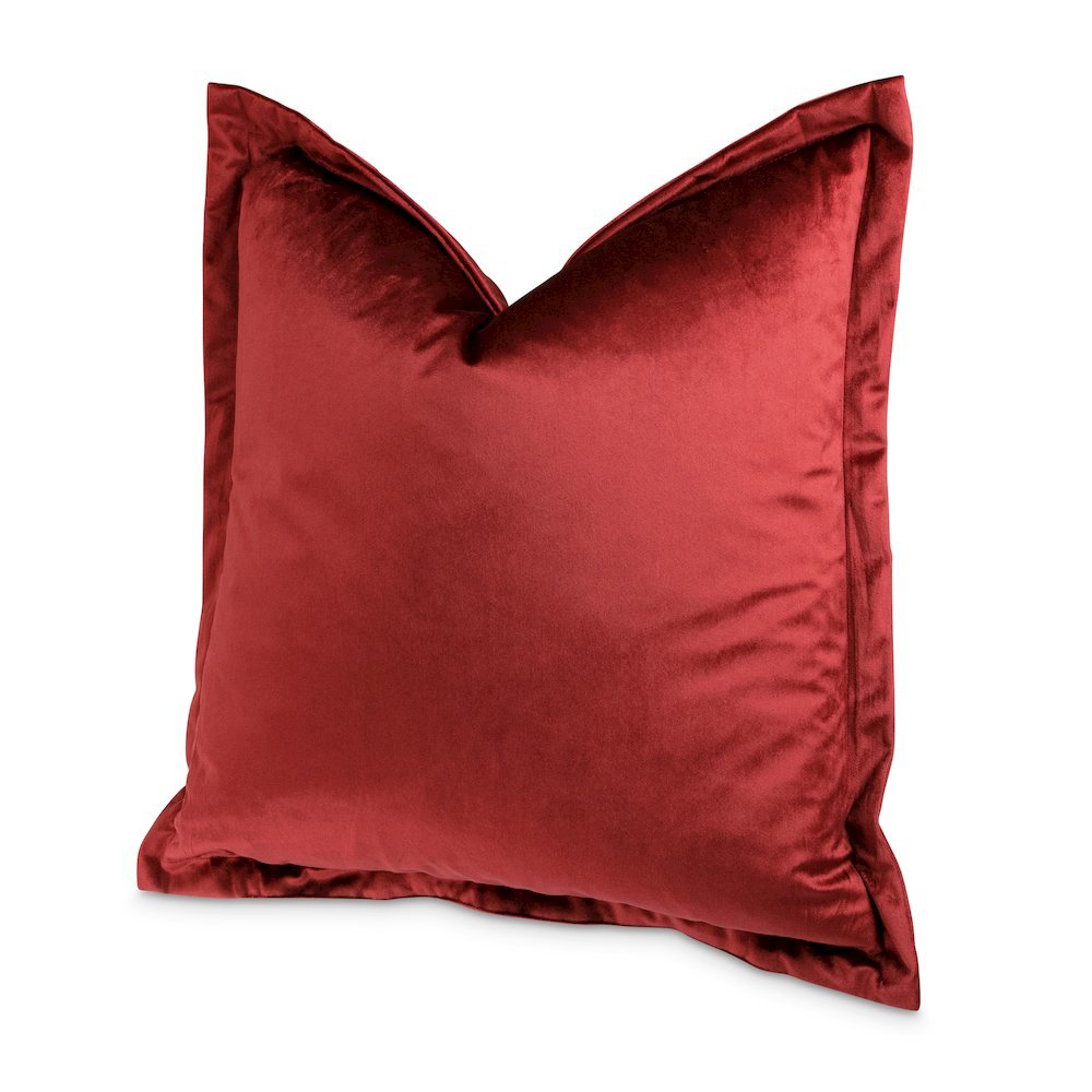 Conner 20" Velvet Throw Pillow, Set of 2 - Sangria