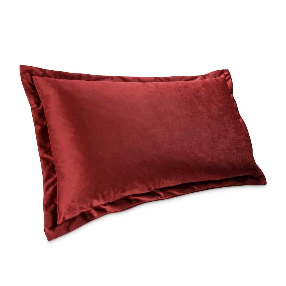 Conner 13" x 22" Oblong Velvet Pillow, Set of 2 - Sangria
