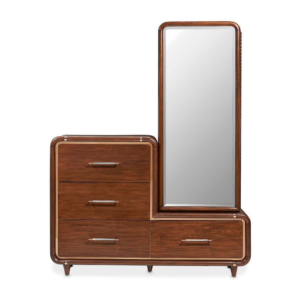 Mason Park Chest with Storage Mirror - Umber