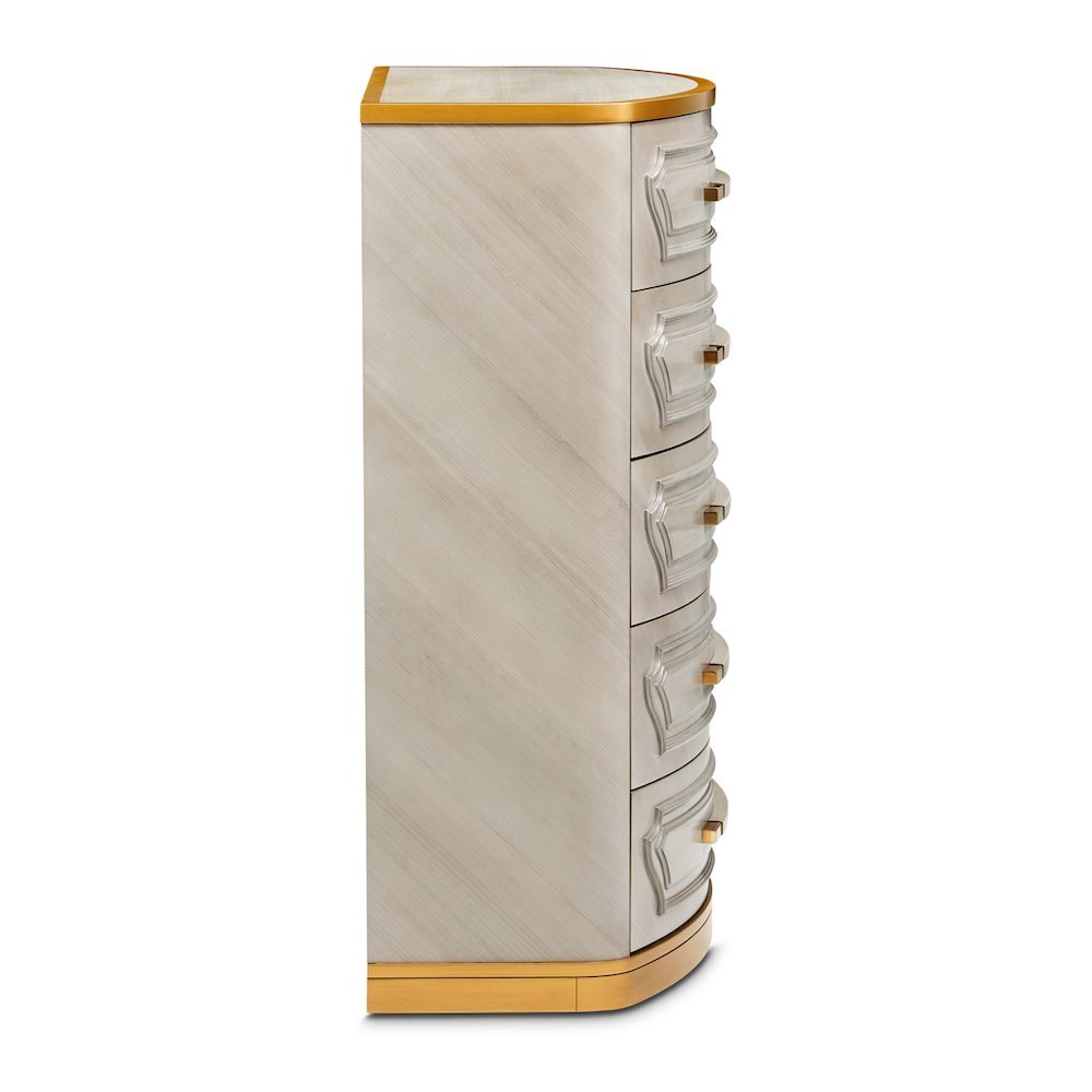 St. Charles 5-Drawer Highboy Chest - Dove Gray