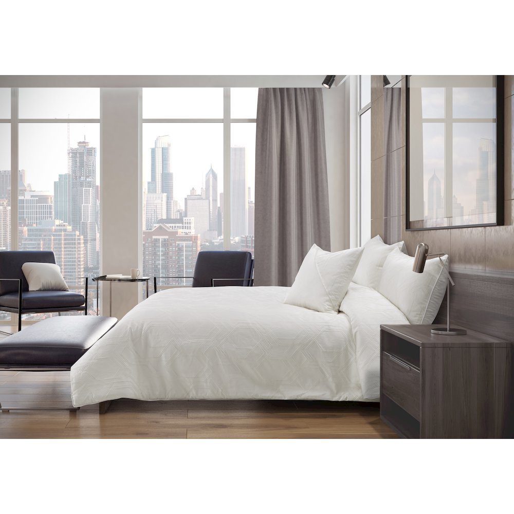 Quincy 4-Piece King Comforter Set - Ivory