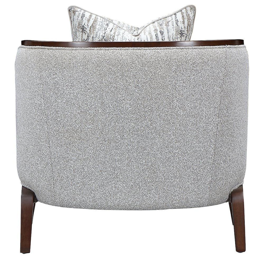 Houston Matching Chair - Pebble/Walnut