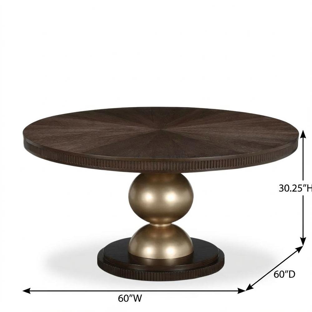 West Kensington Round Dining Table - Medium Espresso