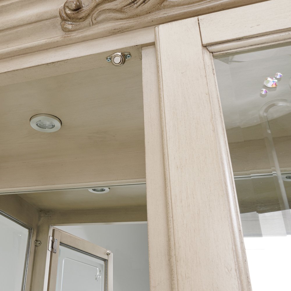 Platine de Royale Curio Display Cabinet - Champagne