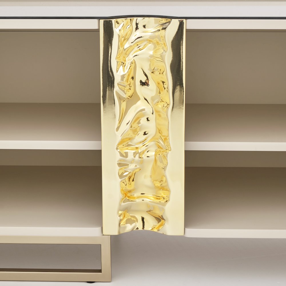 Lisbon Media Cabinet - Silken Matte Cream
