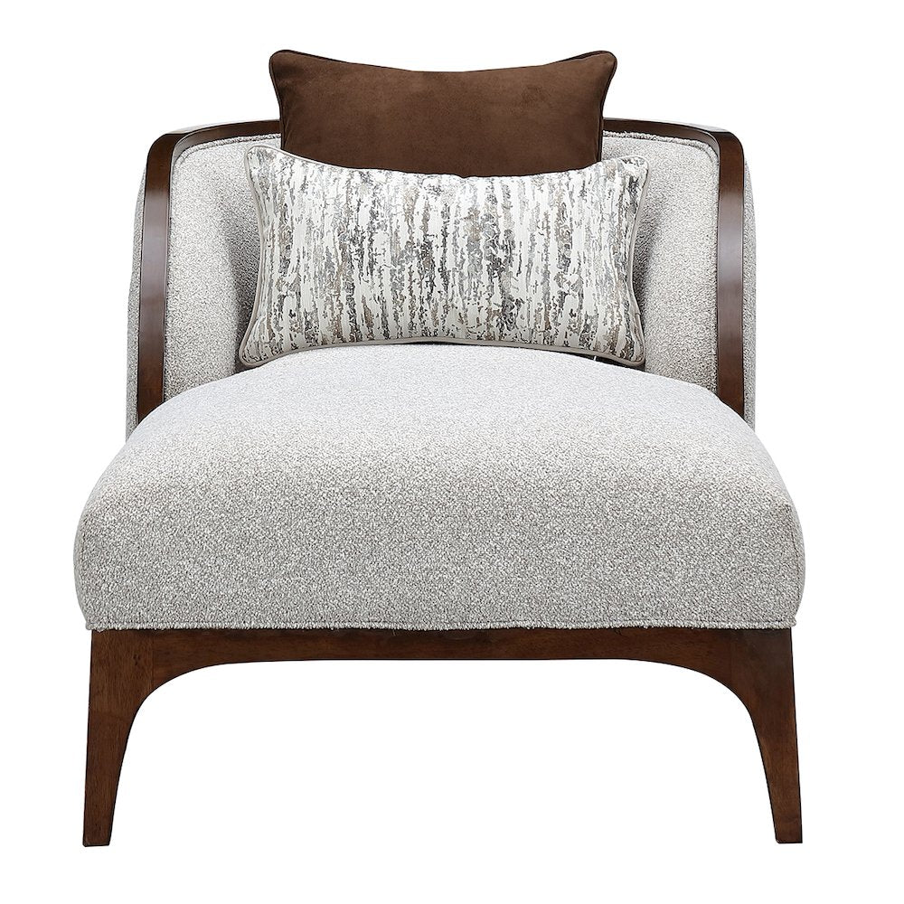 Houston Chaise - Pebble/Walnut