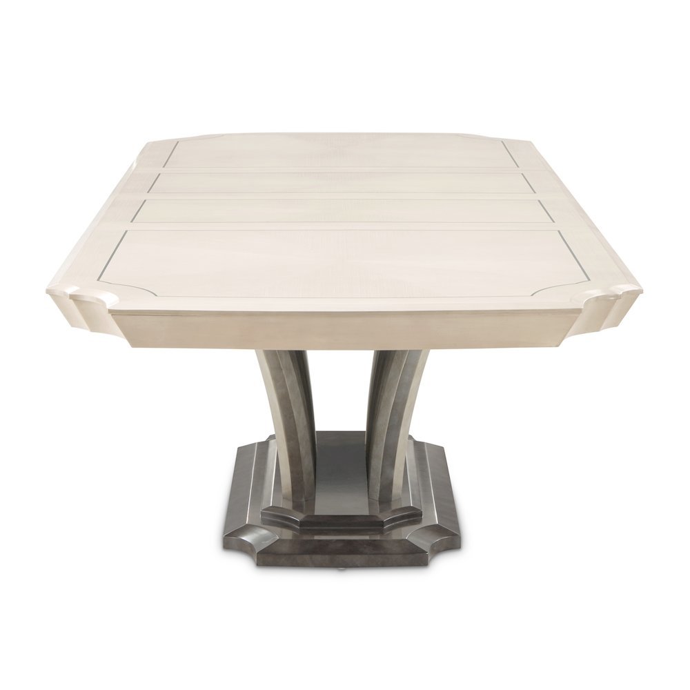 Fantosini Pedestal Dining Table - Silver Mist