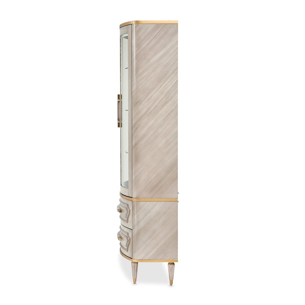 St. Charles Display Cabinet - Dove Gray