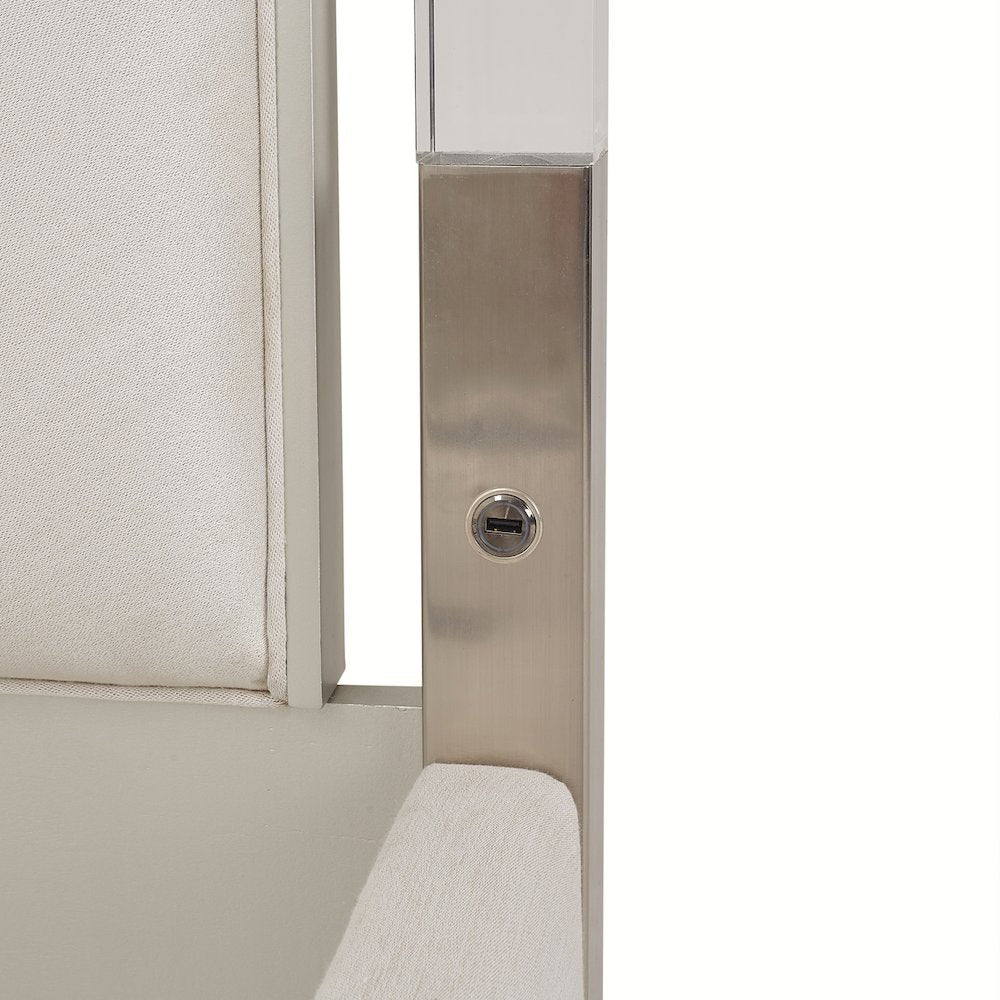 Penthouse Eastern King Tall Panel Bed - Ash Gray