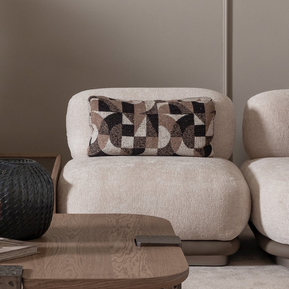 Bristol Point Armless Chair - Fawn/Saddle Brown