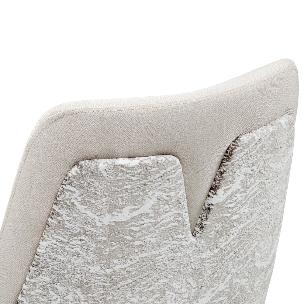 Carmela Dining Arm Chair - Shimmer Ivory