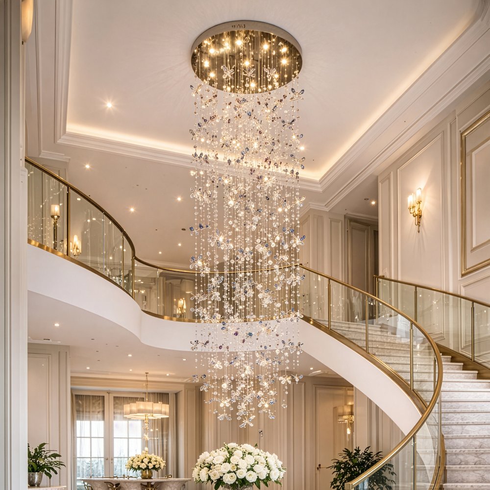 Wings of Color Crystal LED Chandelier
