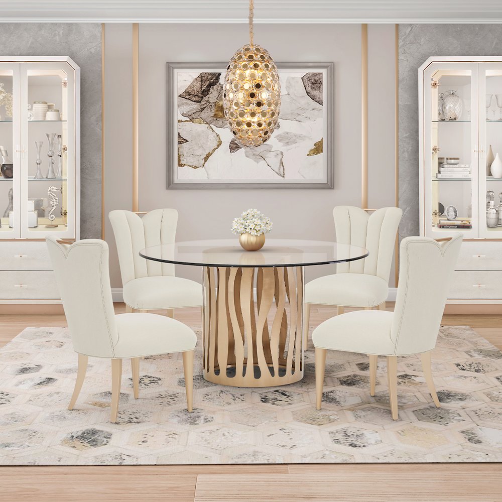Pendant 14-Light Oblong Crystal Chandelier - Gold