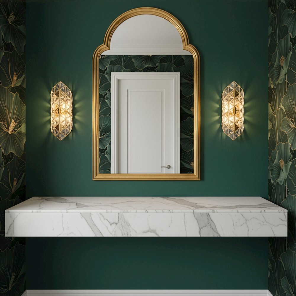 Regalia 4-Light Crystal Wall Sconce - Gold
