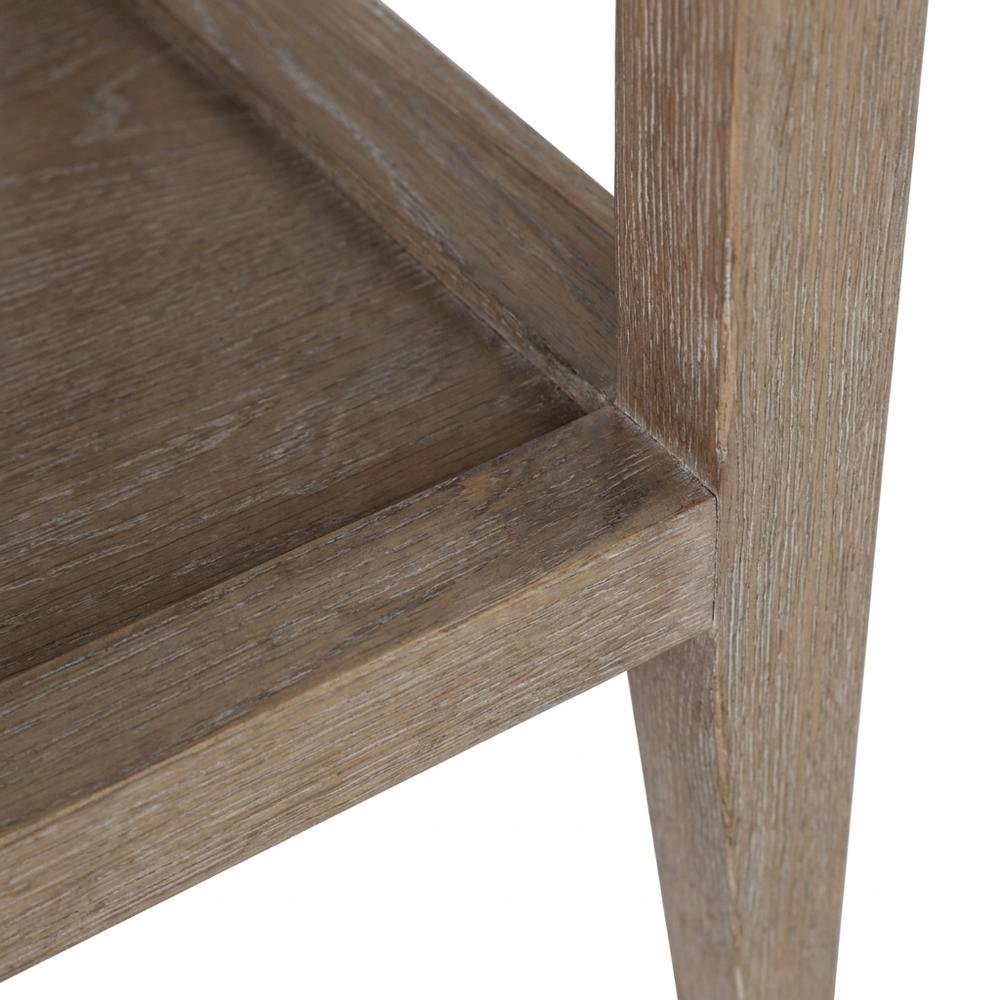 Lowell Solid White Oak Wood Console Table with Natural Grain Finish for Entryway