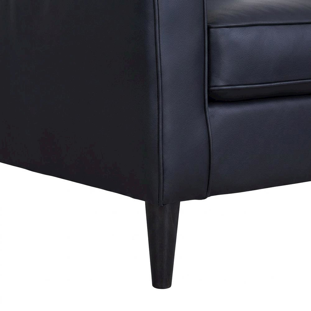 Lazio Leather Side Chair with Mid-Century Modern Style for Living Room