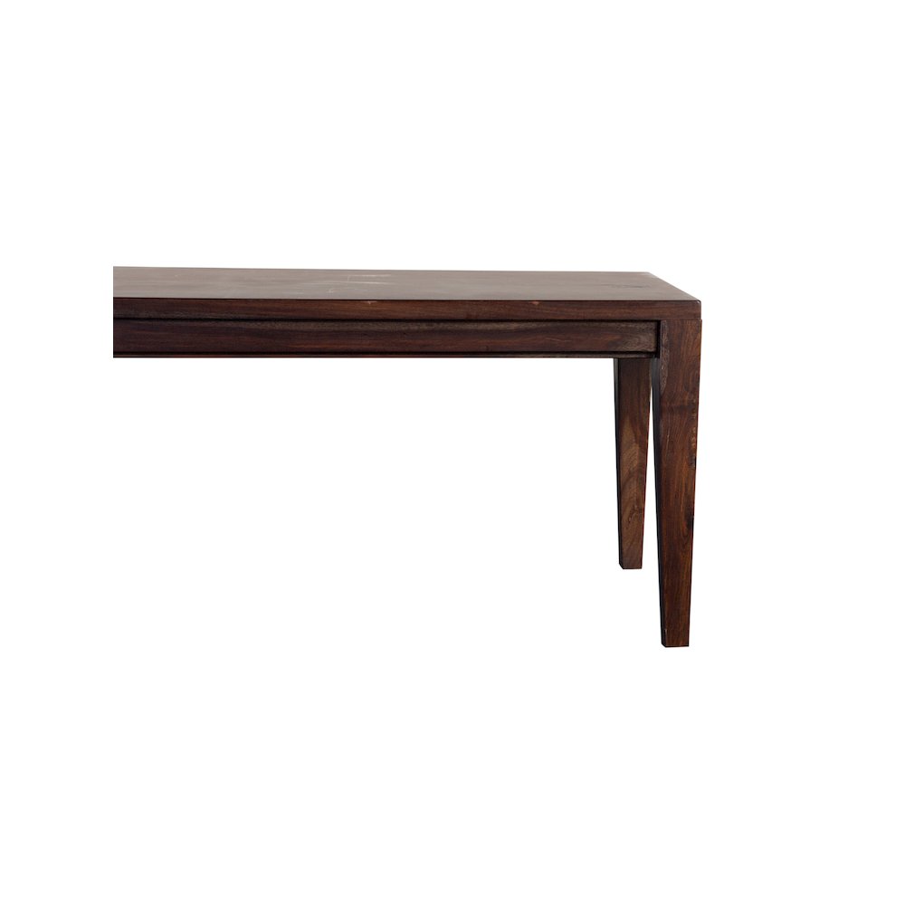 Porter Designs Fall River Solid Sheesham Wood Dining Bench, Gray