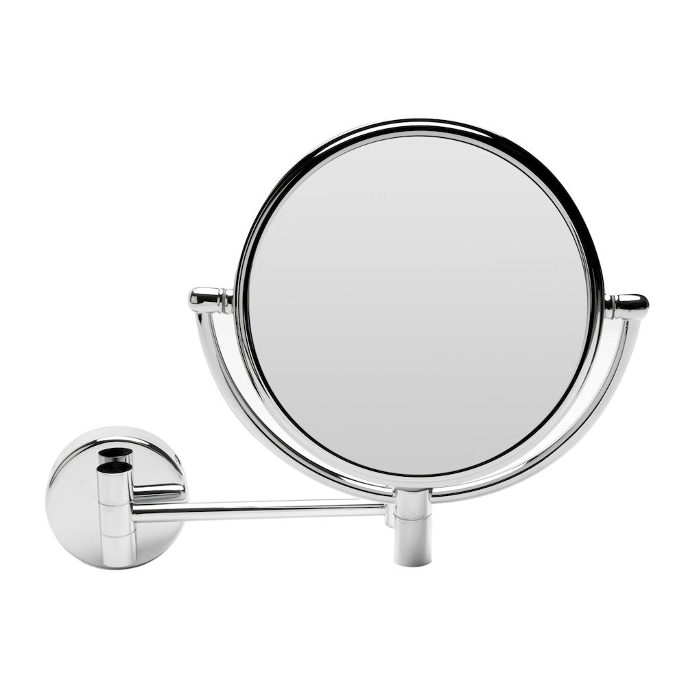 8" Round Wall Mounted 5x Magnify Cosmetic Mirror