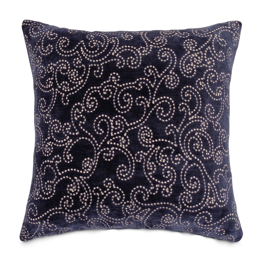 Blue My Mind Darling 19" Square Pillow, Set of 2 - Navy