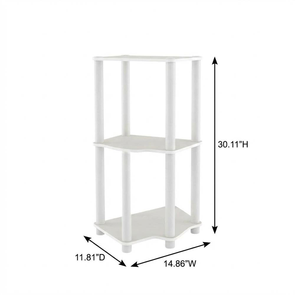 Wooden 3-Tier Shelving Unit with Open Design for Easy Access