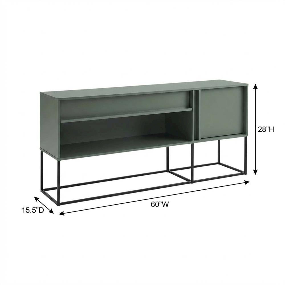 TV Stand with LED Light Features and Engineered Wood Construction