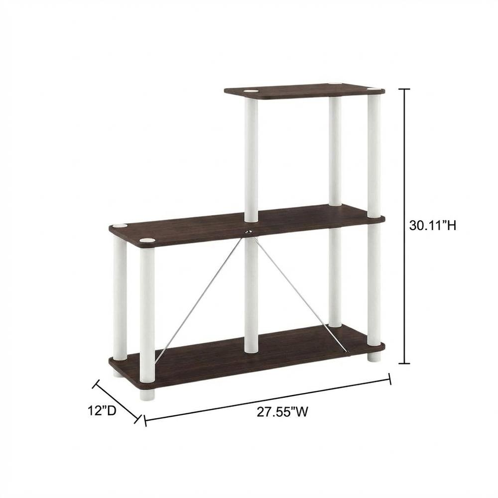 Wooden 3-Cube Shelves Open Bookcase for Stylish Storage and Display