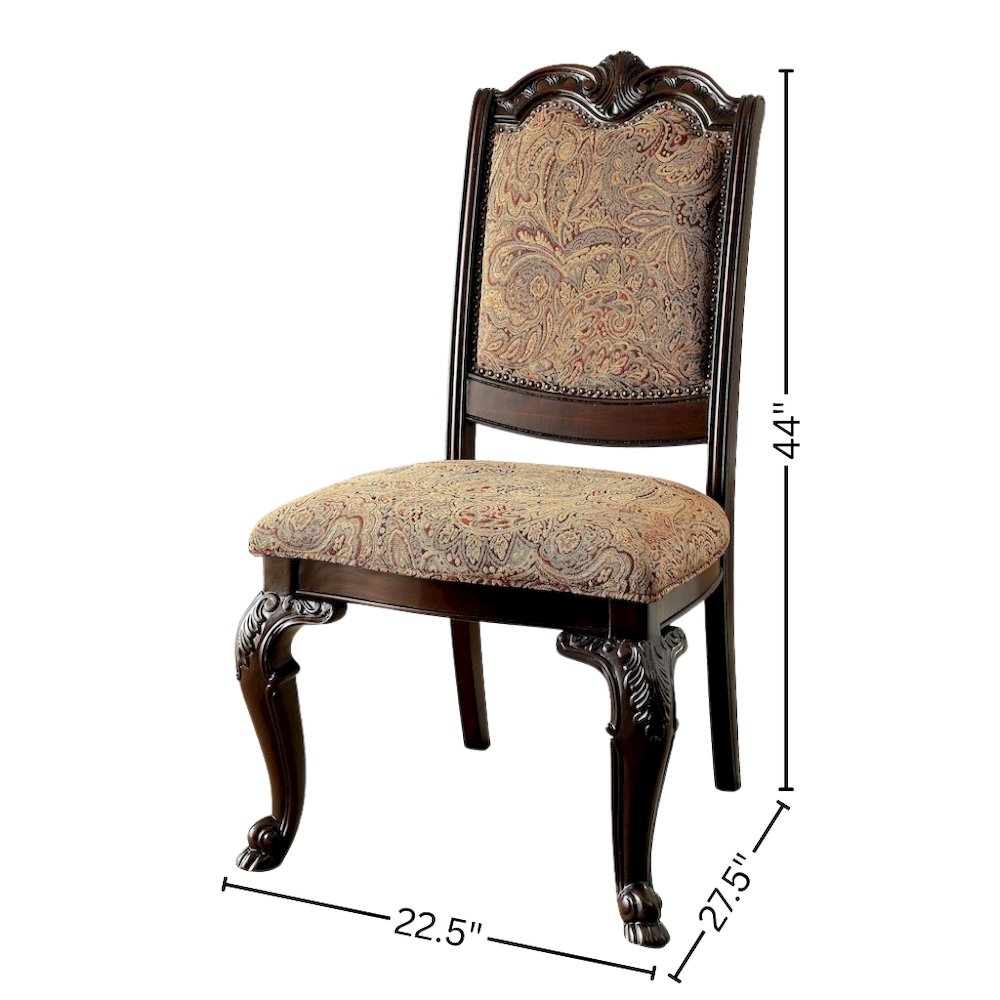 Brown Upholstered Dining Chairs Set of 2 Stylish Kitchen and Dining Room Chairs