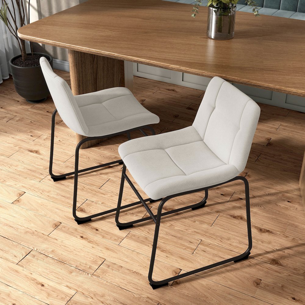 Furniture of America Diam Upholstered Dining Chairs (Set of 2)