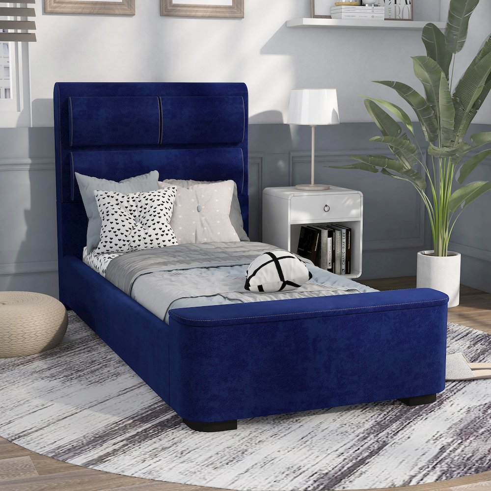 Fremont Contemporary Fabric Bed with Storage