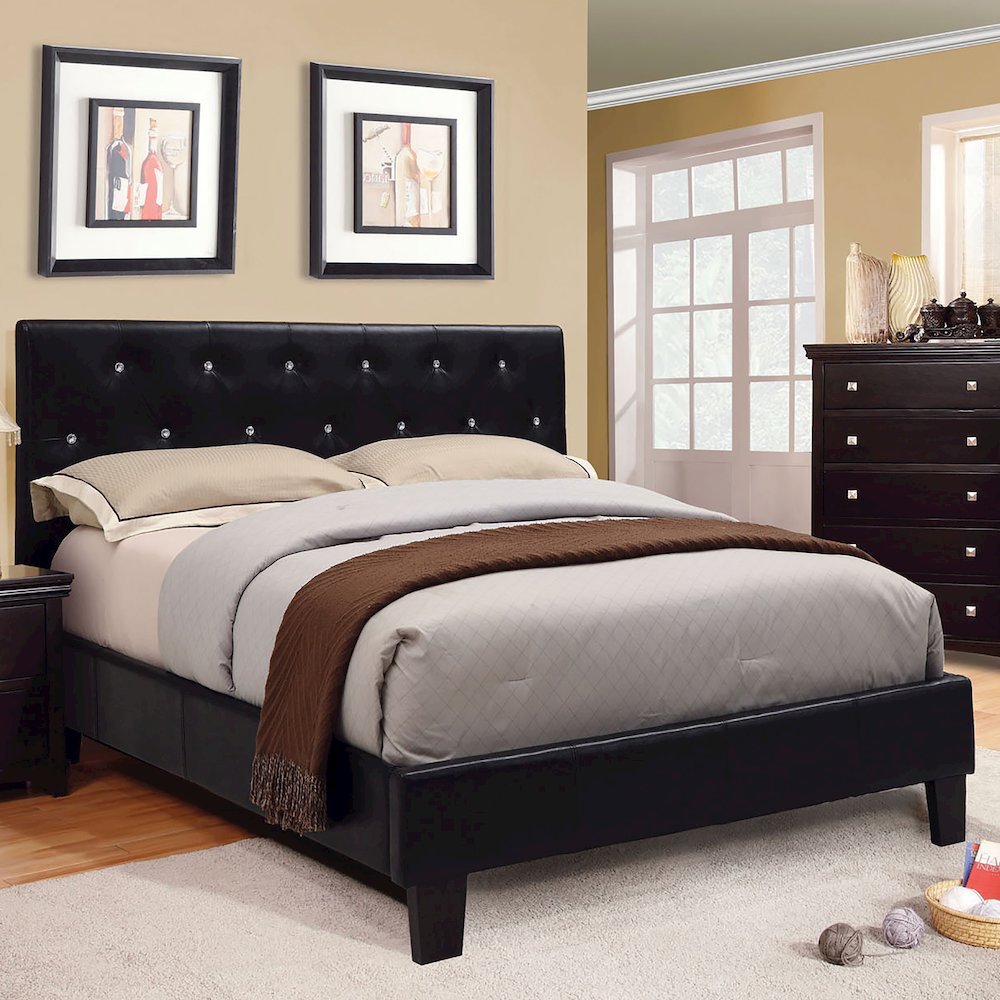 Kylen Faux Leather Platform Bed