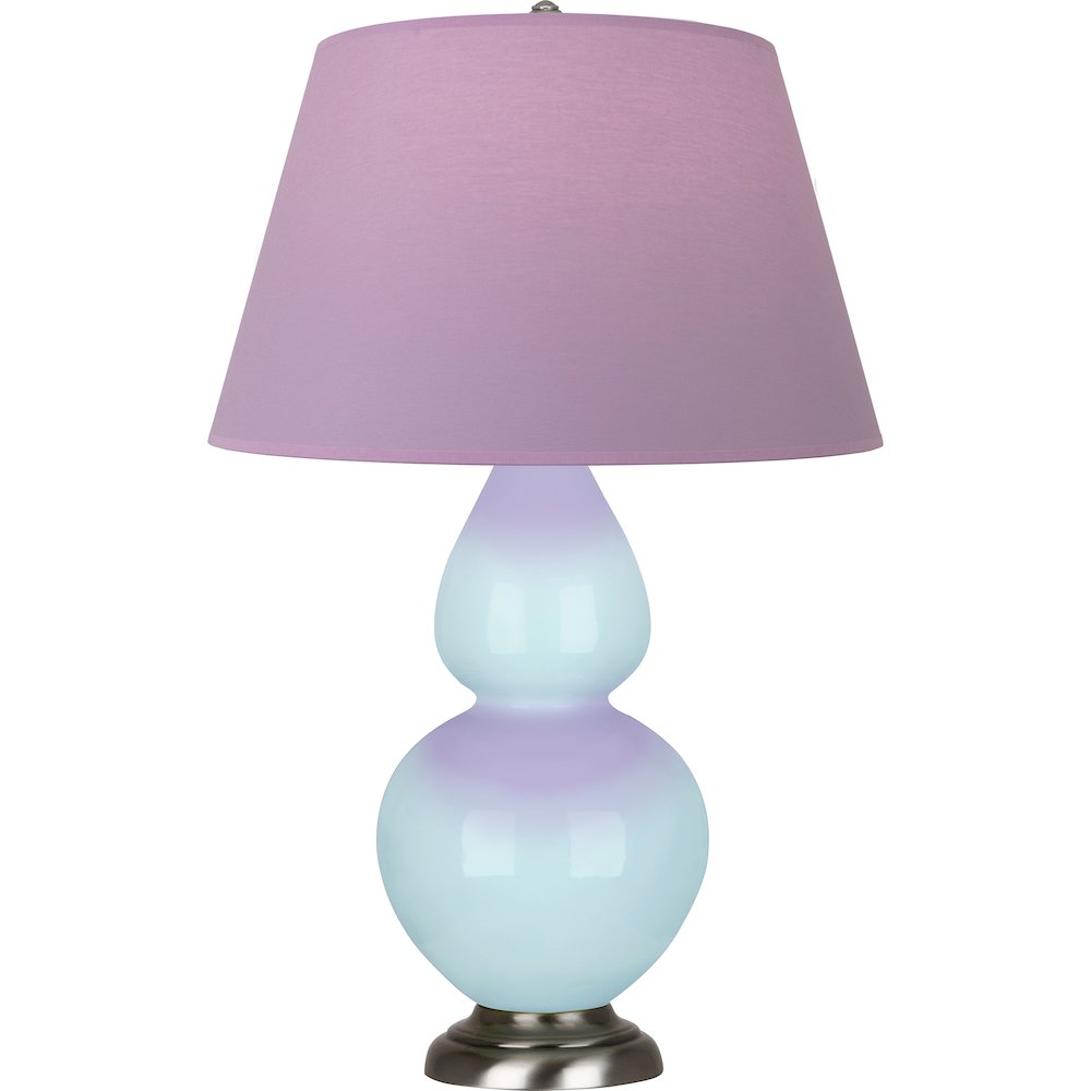 Baby Blue Double Gourd Table Lamp in Baby Blue Glazed Ceramic Color