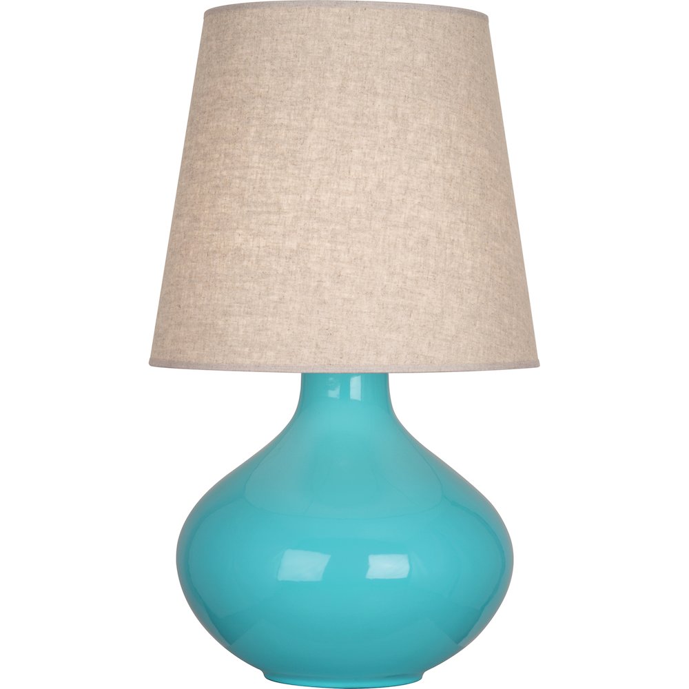 Egg Blue June Table Lamp in Egg Blue Glazed Ceramic Color