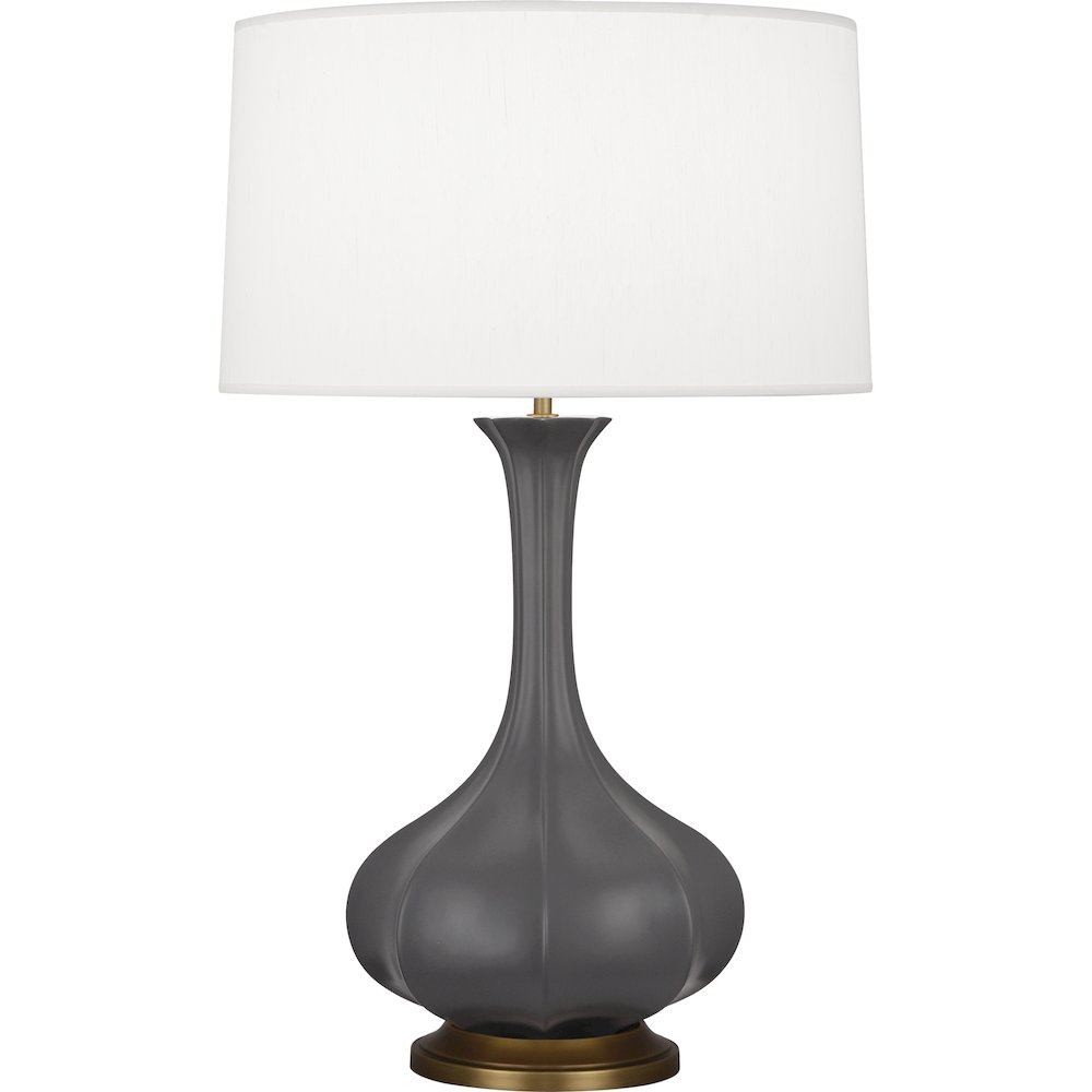 Matte Ash Pike Table Lamp in Matte Ash Glazed Ceramic Color