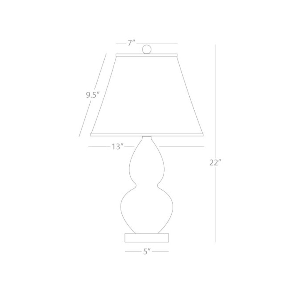 Matte Daisy Small Double Gourd Accent Lamp in Matte Daisy Glazed Ceramic Color
