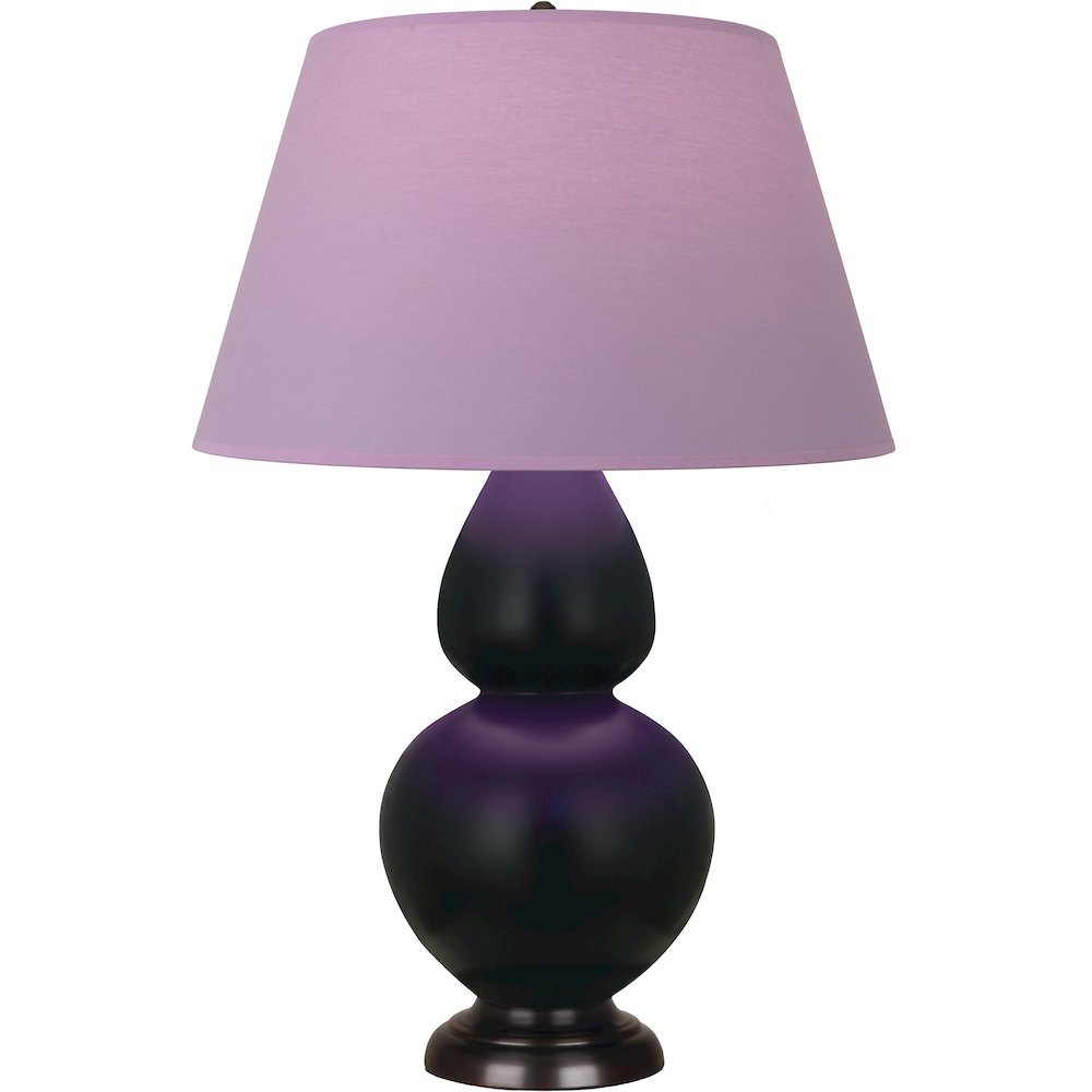 Matte Obsidian Double Gourd Table Lamp in Matte Obsidian Glazed Ceramic Color