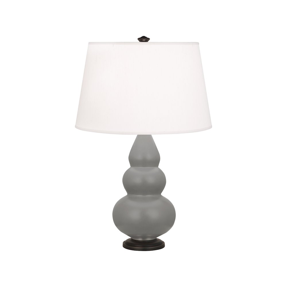 Matte Smokey Taupe Small Triple Gourd Accent Lamp