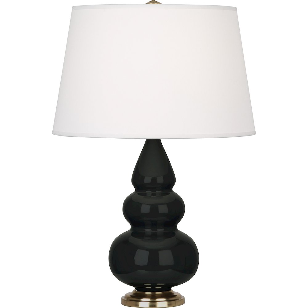 Obsidian Small Triple Gourd Accent Lamp in Obsidian Glazed Ceramic Color