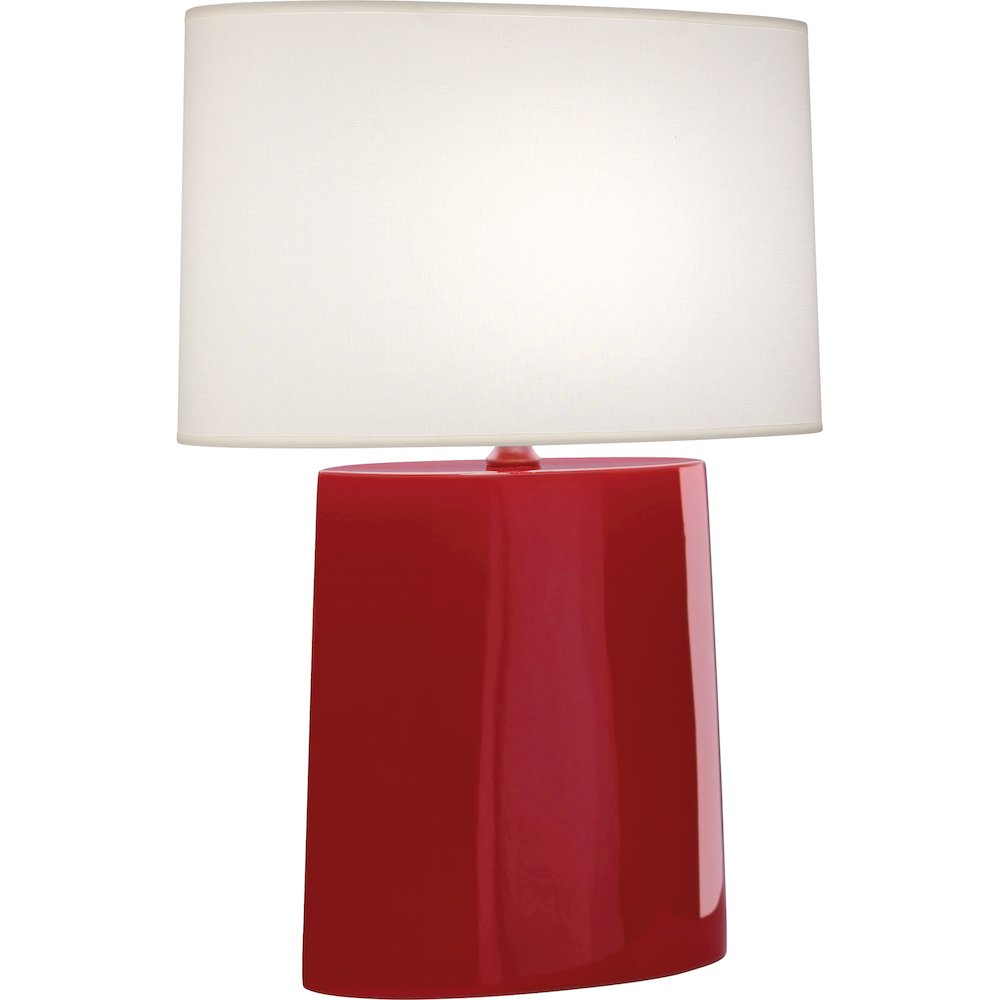 Ruby Red Victor Table Lamp in Ruby Red Glazed Ceramic Color