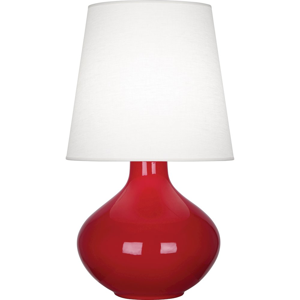 Ruby Red June Table Lamp in Ruby Red Glazed Ceramic Color