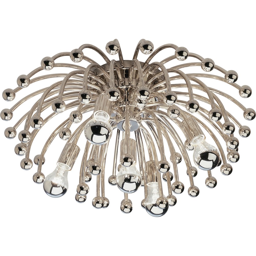 Anemone Flushmount in Polished Nickel Color